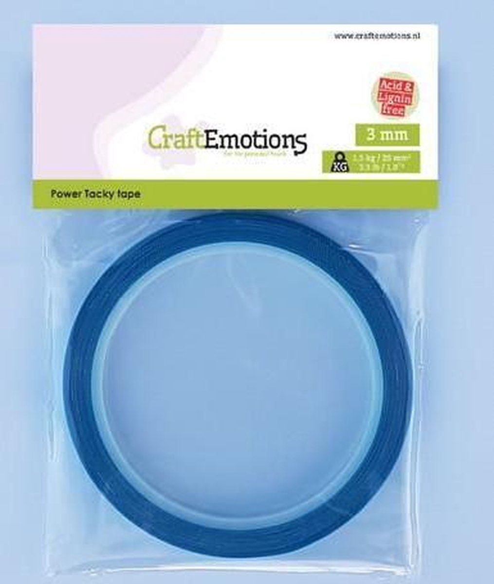 CraftEmotions Power Tacky tape 3 mm 10 MT 1 RL