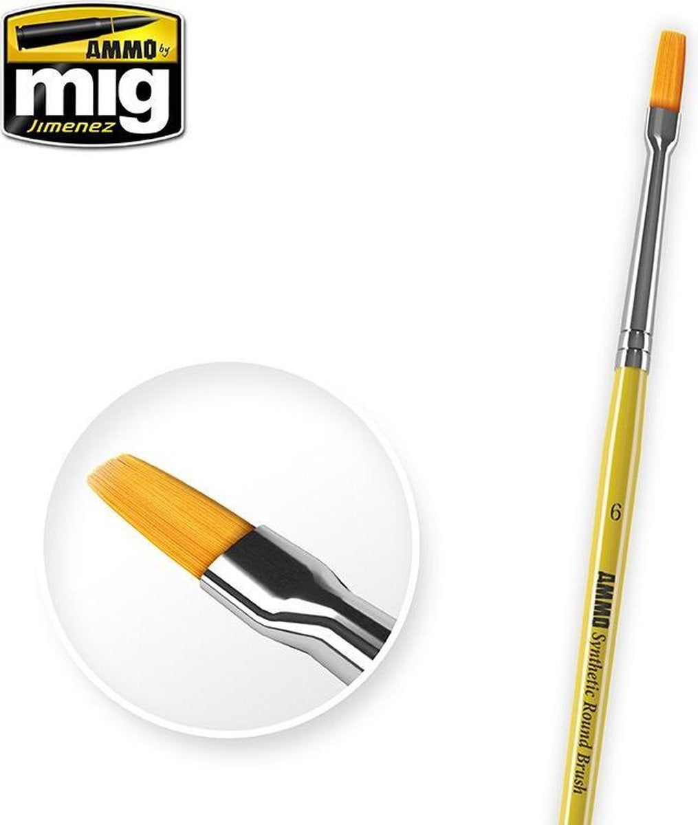 Mig - 6 Syntetic Flat Brush (Mig8621)