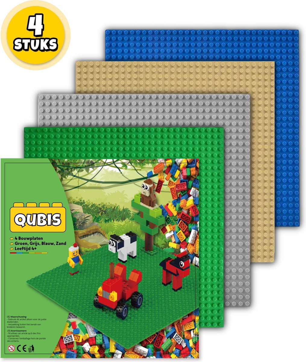 Complete Set Bouwplaten geschikt voor LEGO - 4 Stuks - Groen