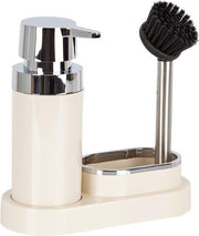 Polen Keuken Zeepdispenser met borstel | Gootsteen organizer | Beige