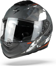 Scorpion EXO-1400 Air Sylex Mat Zwart Zilver Rood Integraalhelm - Motorhelm - Maat XXL