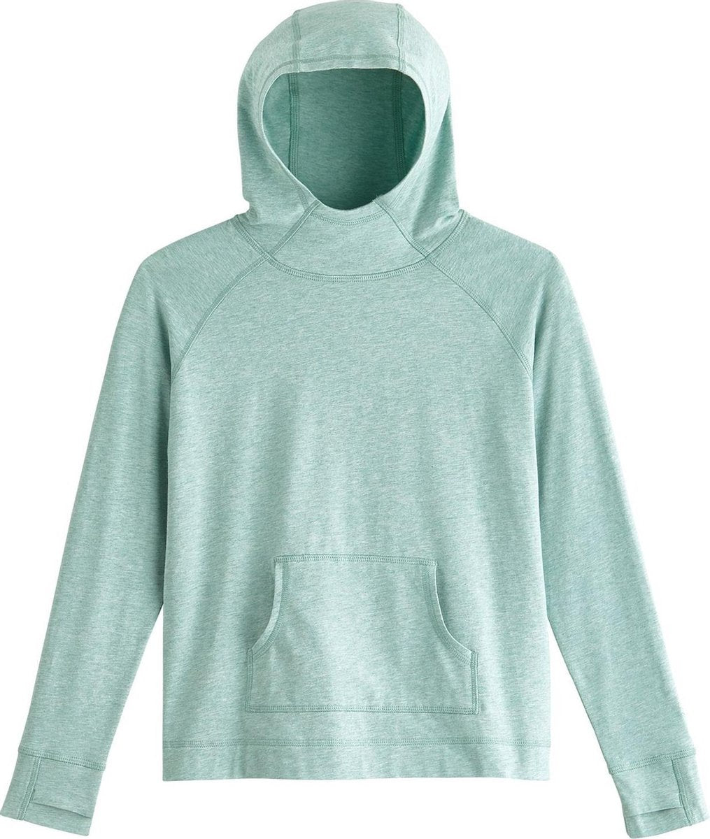 Coolibar - UV-werende Hoodie voor kinderen - LumaLeo - Lichtgroen - maat M (122-134cm)