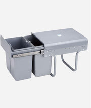 4cookz® Duo inbouwprullenbak 2x 20 liter - afvalscheiding - 40cm breed