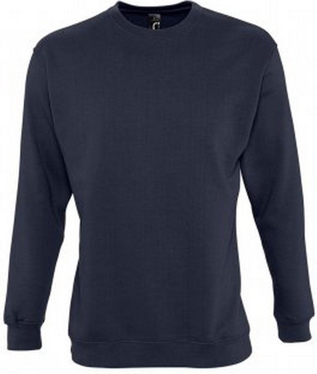 SOLS Heren Supreme Plain Cotton Rich Sweatshirt (Marine)