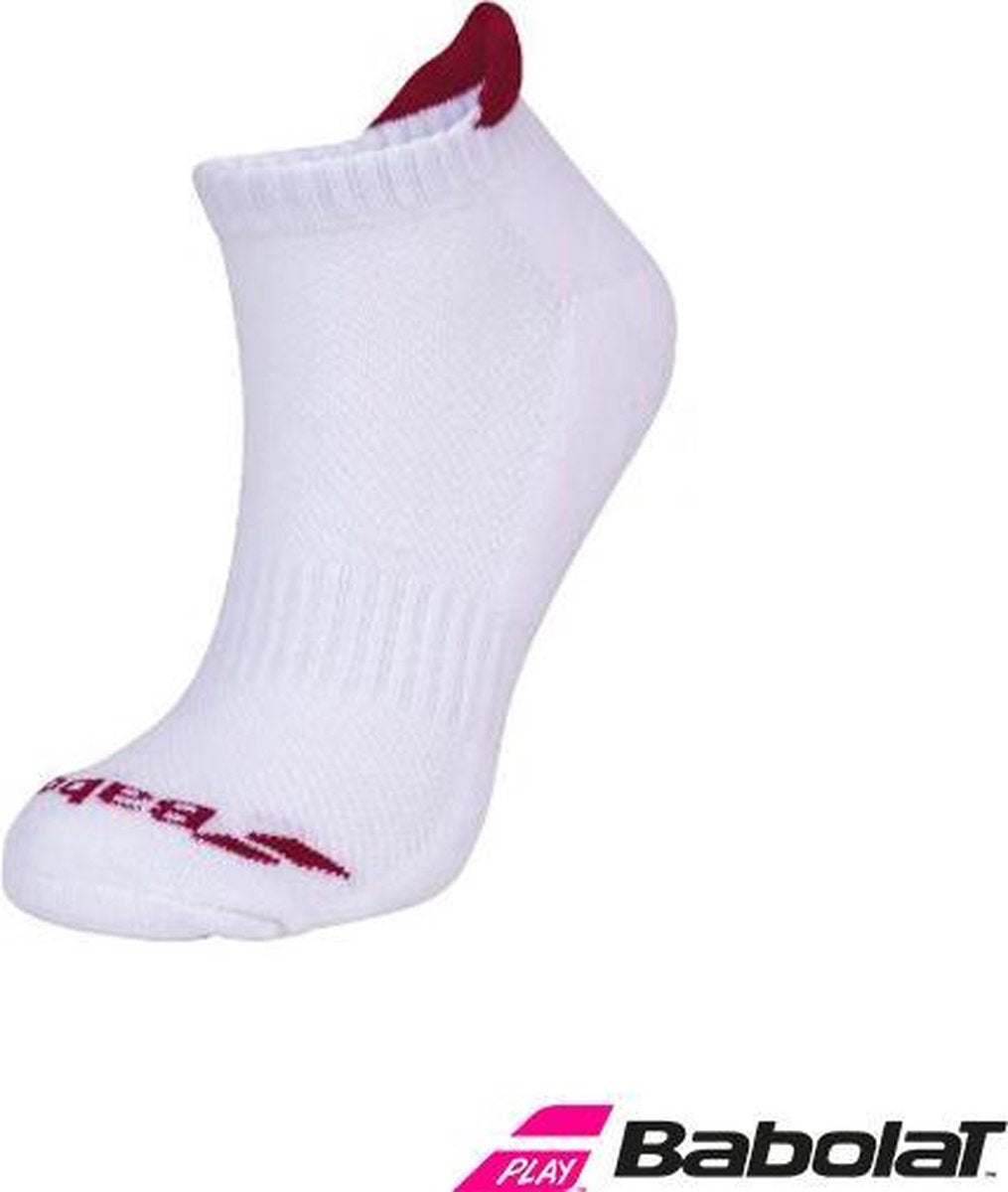 Babolat invisible enkelsokken (2paar) - maat 35/38| wit/rood/roze