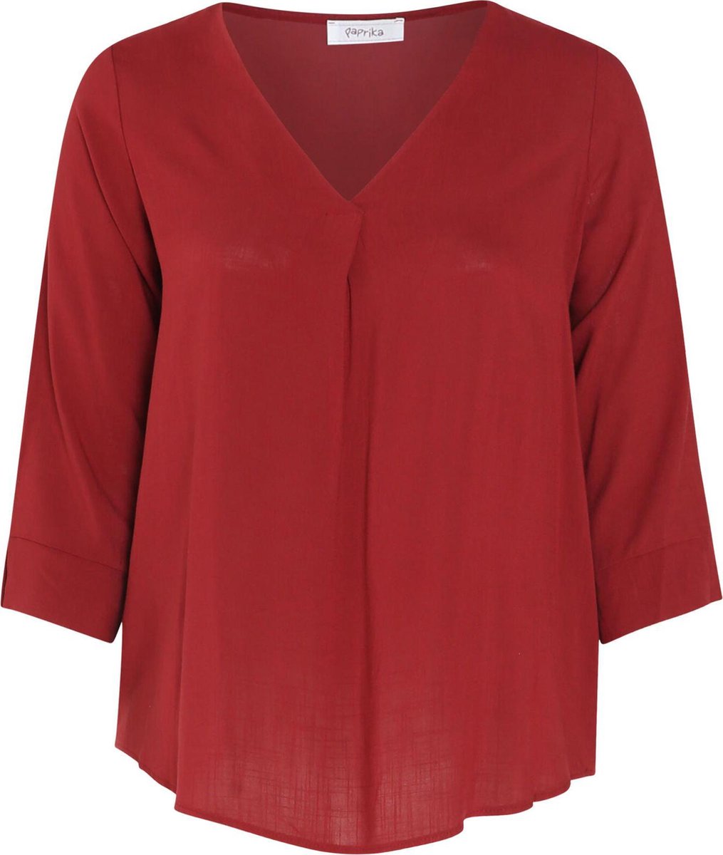 Blouse in effen viscose