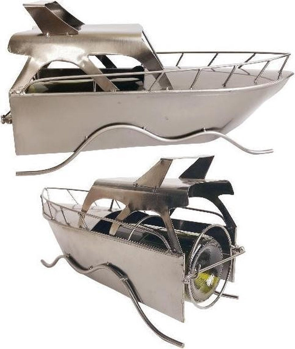 Wijnfleshouder Motorboot