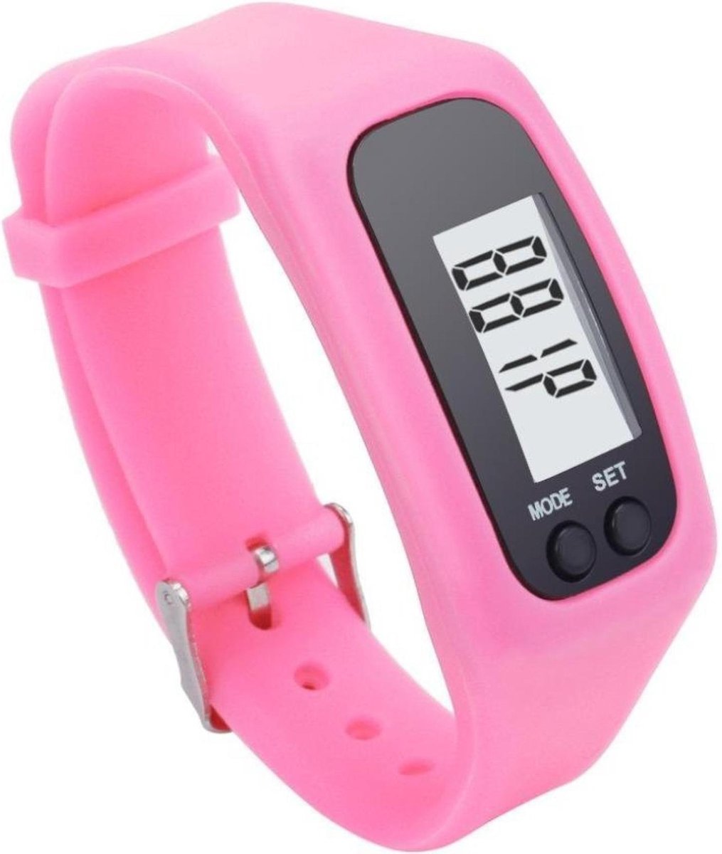 Stappenteller • Horloge • Digitaal • Digitale • LCD • Calorie • Loopafstand • Teller • Pedometer • Compact • Comfortabel • Zwart • Wit • lichtblauw • Oranje • Licht Roze • Donkerblauw • Rood • Paars • Geel • Lichtgroen • Turqouise • Cyaan