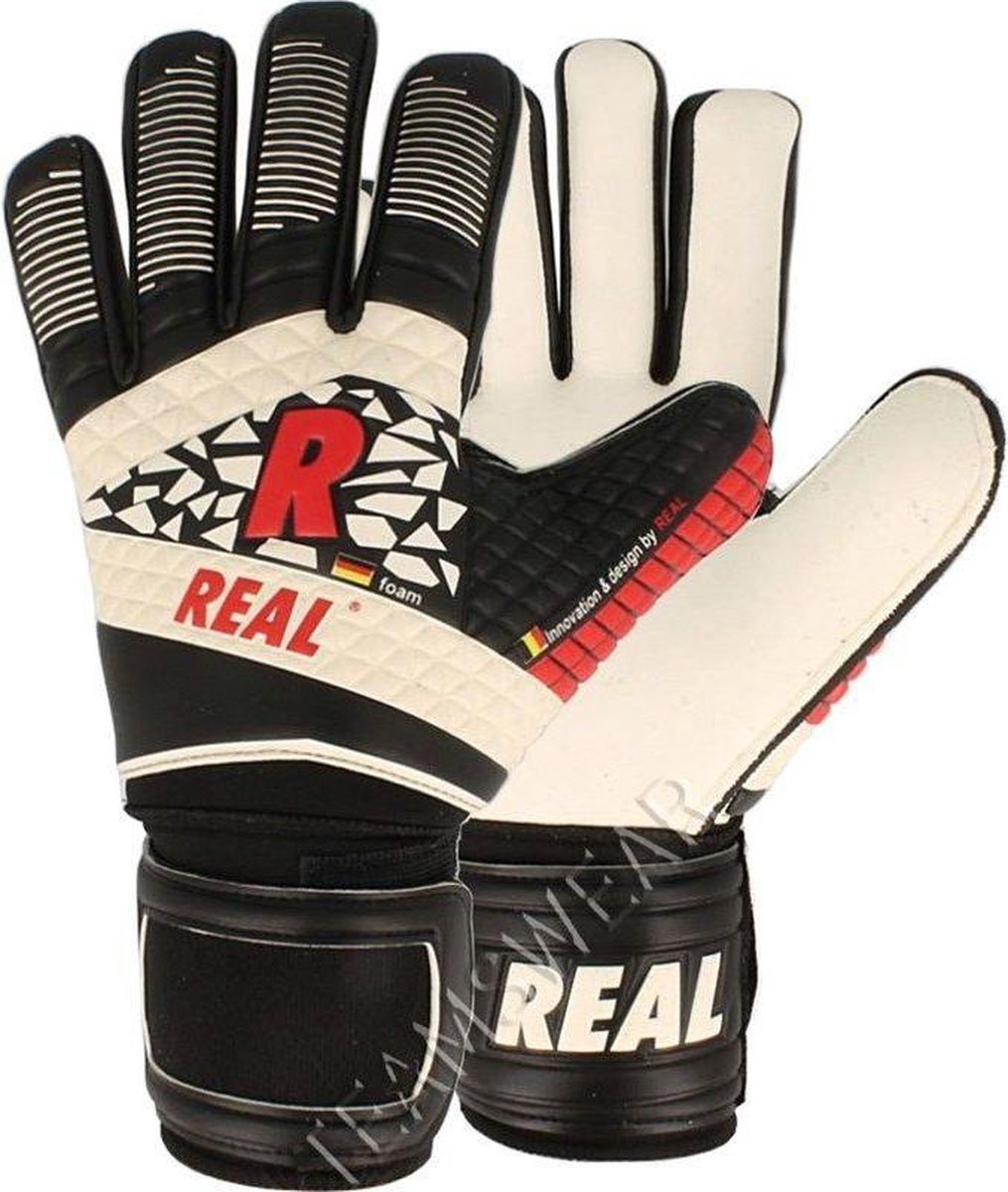 Real Active Keepershandschoenen Heren - Wit / Zwart / Rood | Maat: 8