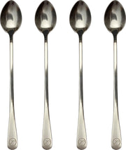 Leonomics Latte Macchiato Lepels – Koffie – Lange Lepels – Longdrink – Cocktail – Lange Yoghurt – 20 Centimeter - rvs - Set van 4 Stuks