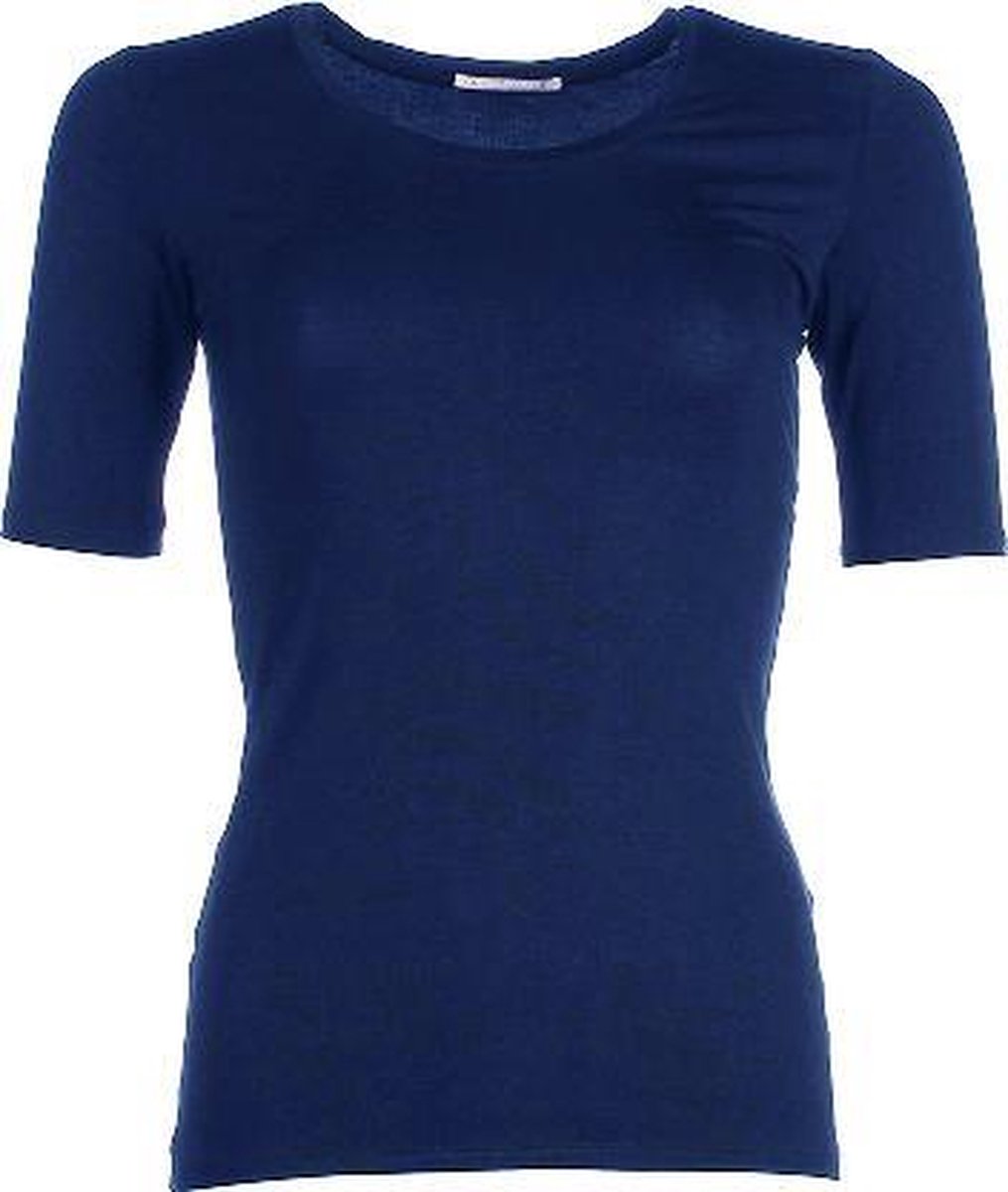 The Original Shortsleeve Shirt - Navy (donker blauw) - Large - bamboe kleding dames