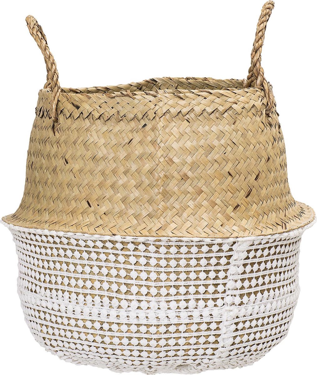 Bloomingville - Mand Zeegras 35xH30 cm Naturel Wit