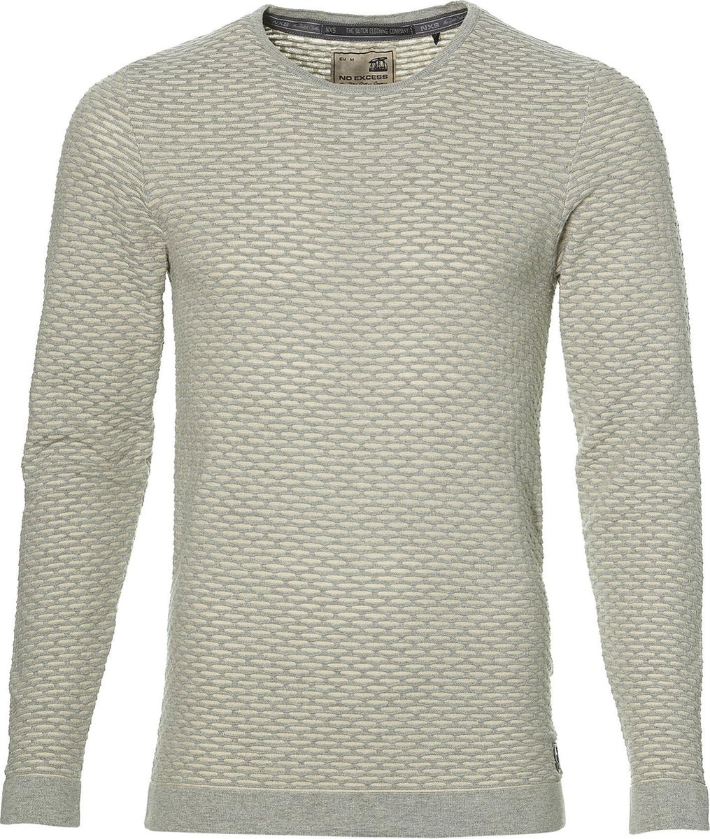 No Excess Pullover - Modern Fit - Grijs - 3XL Grote Maten