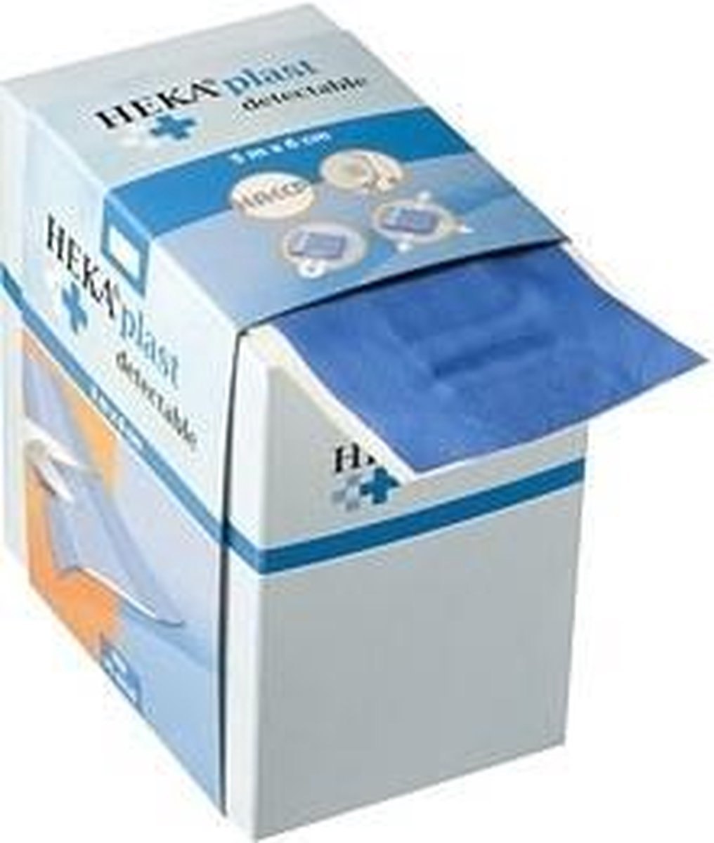 HEKA plast detectable HACCP dispenserdoos 5 m x 8 cm niet steriel