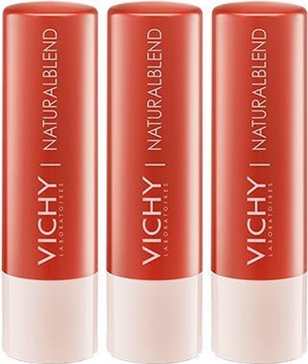 Vichy Naturalblend Lippenbalsem - Koraal - 3 stuks - Hydrateert