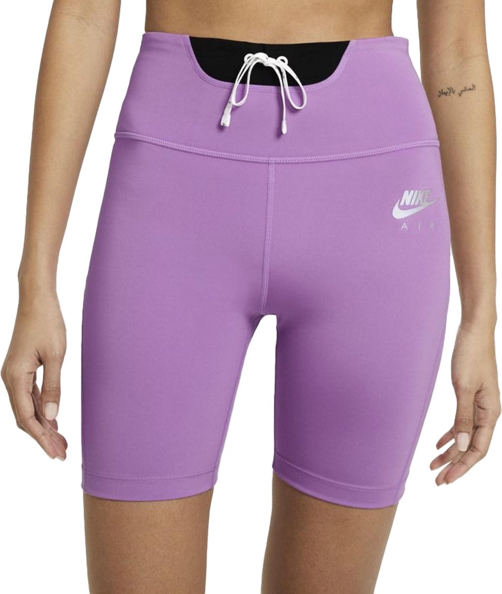 Nike Air Short Tight  Sportbroek - Maat XS  - Vrouwen - paars/zwart