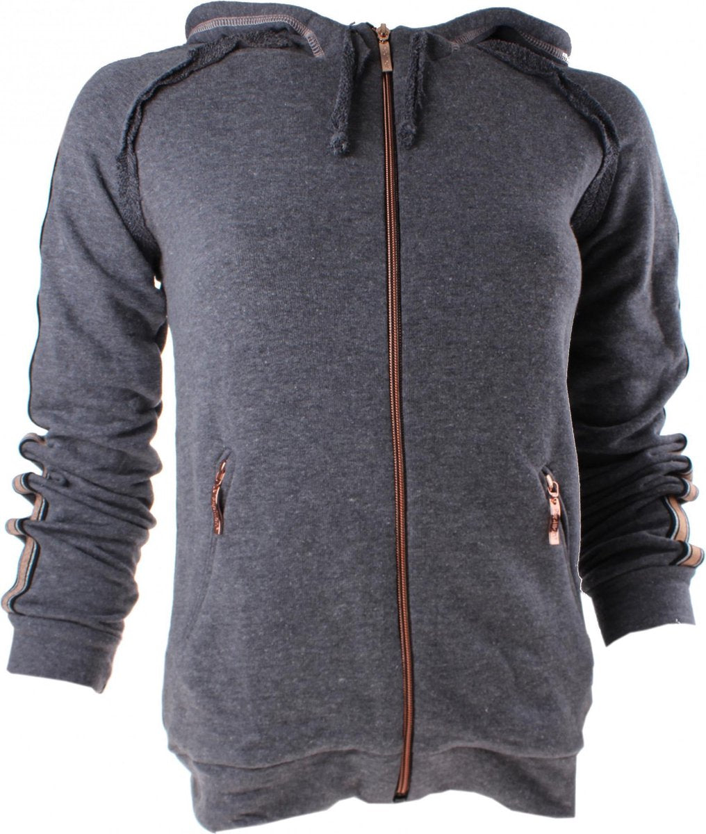 Papillon Vest Met Capuchon Dames Grijs Maat Xxl