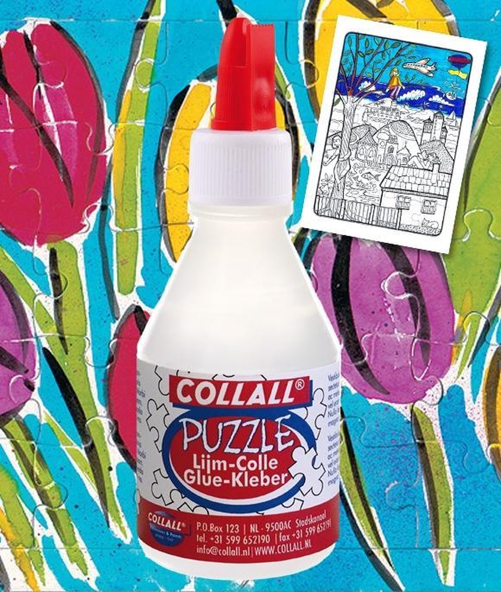 Puzzellijm Collall 100ml ( voor het fixeren van puzzels )