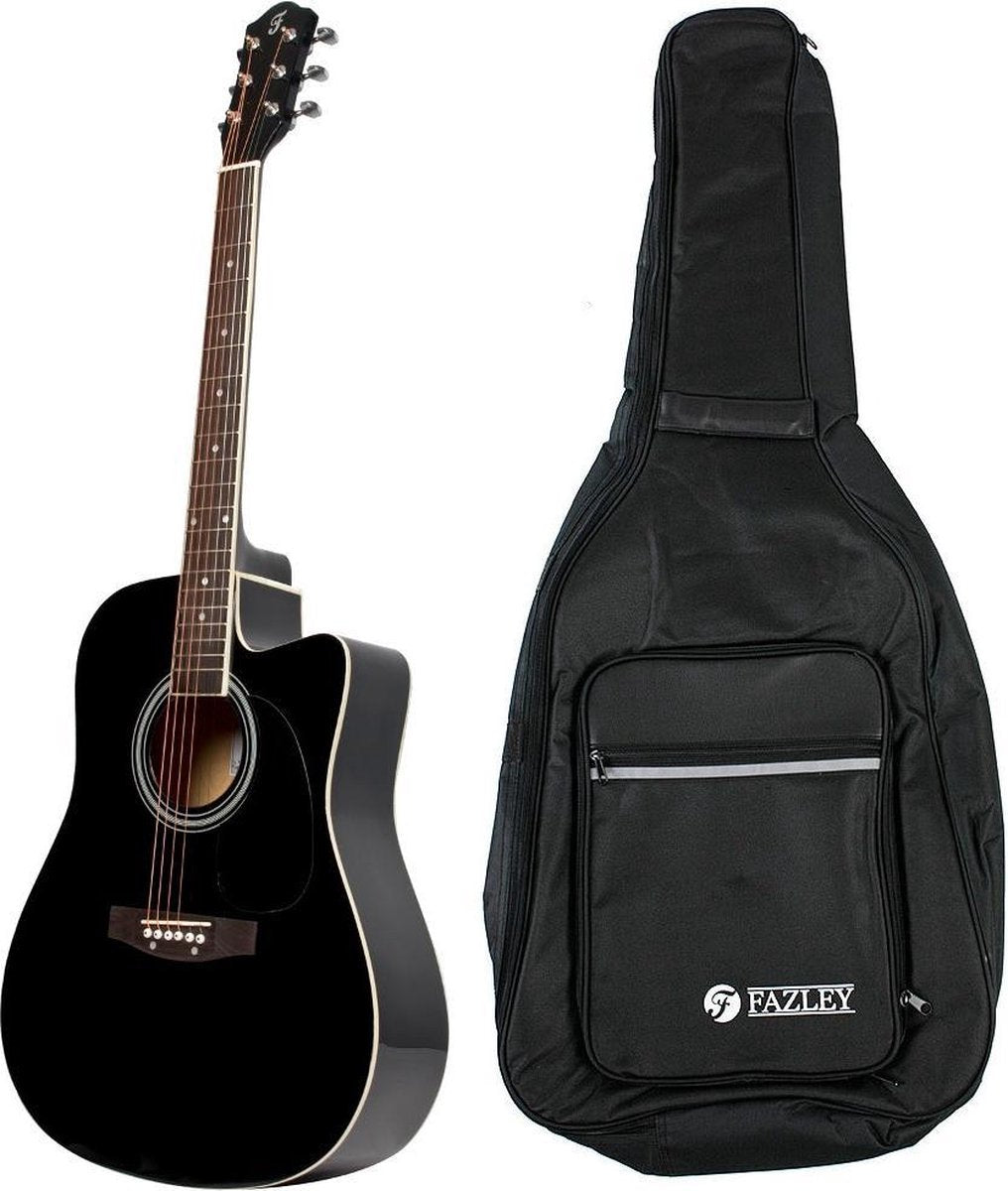 Fazley W50CBK akoestische westerngitaar zwart + gigbag