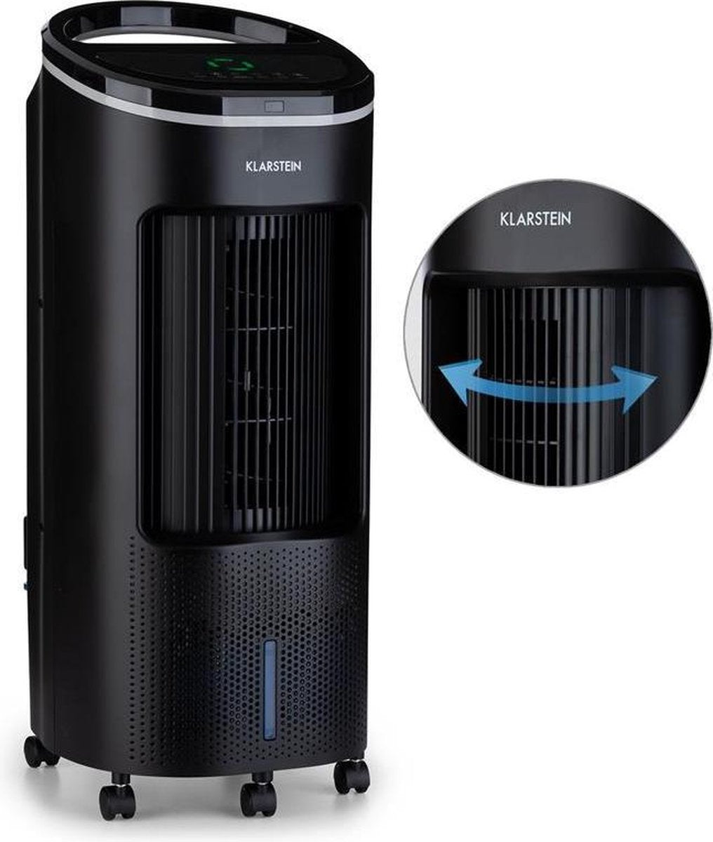 Klarstein IceWind Plus 4-in-1 luchtkoeler ventilator luchtbevochtiger luchtreiniger 330 m³/h-49 watt-7 liter-4 snelheden-3 modi-oscillatie-ionisator-timer-afstandsbediening-mobiel