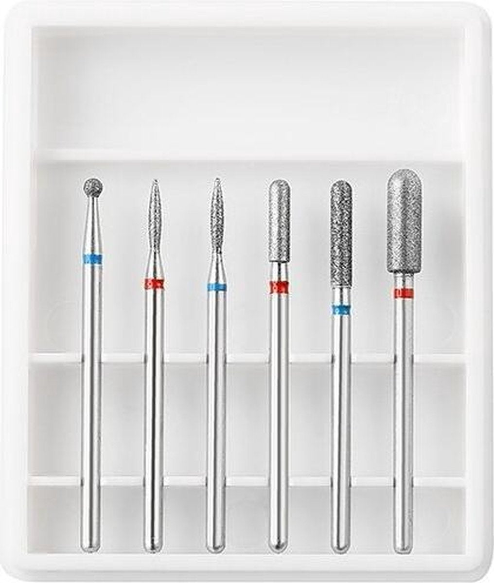 Keramische Frees - Nagel Frees - Keramische nagelboortjes - Pedicure en Manicure - Nagelfrees Bitje - Nagelboortjes - Keramische Nail Boren Set - Wit - 6 Stuks (9)