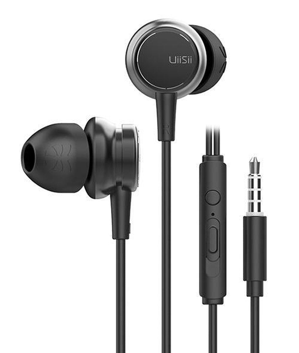 UiiSii HM9 Zwart - Metalen In-Ear Oortjes - Mooi Design