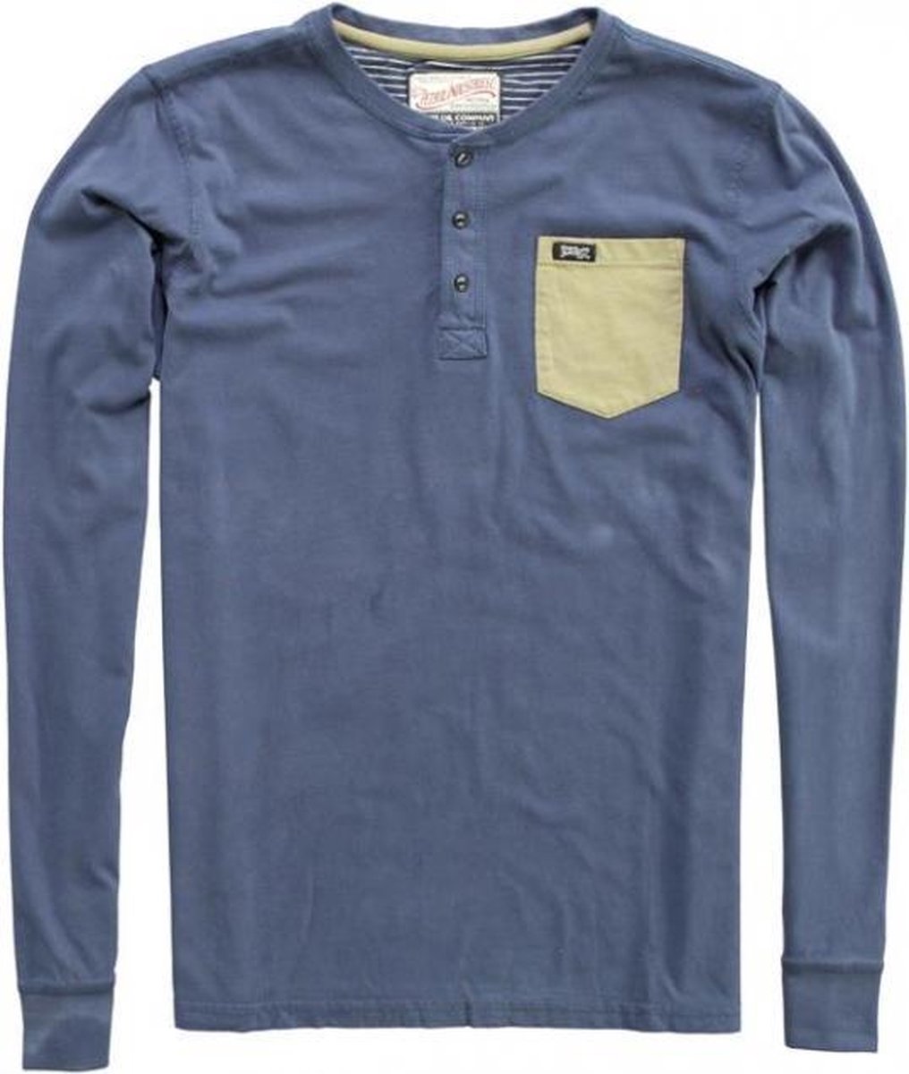 Petrol stevige zachte longsleeve - Maat S