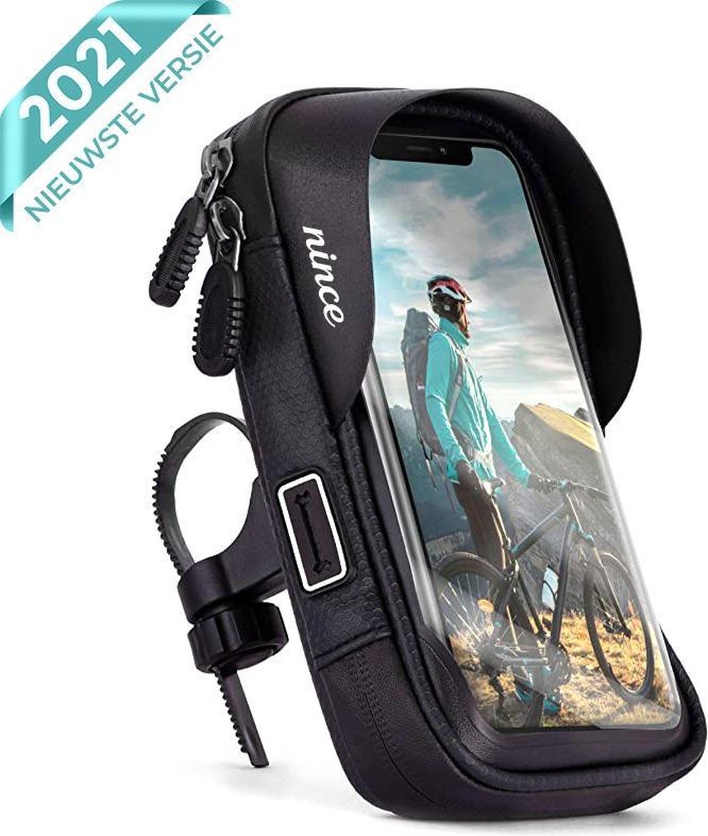 Nince Telefoonhouder Fiets Waterdicht Van Hoge Kwaliteit 2021 Model- Universeel - Fiets telefoonhouder - Gsm houder fiets