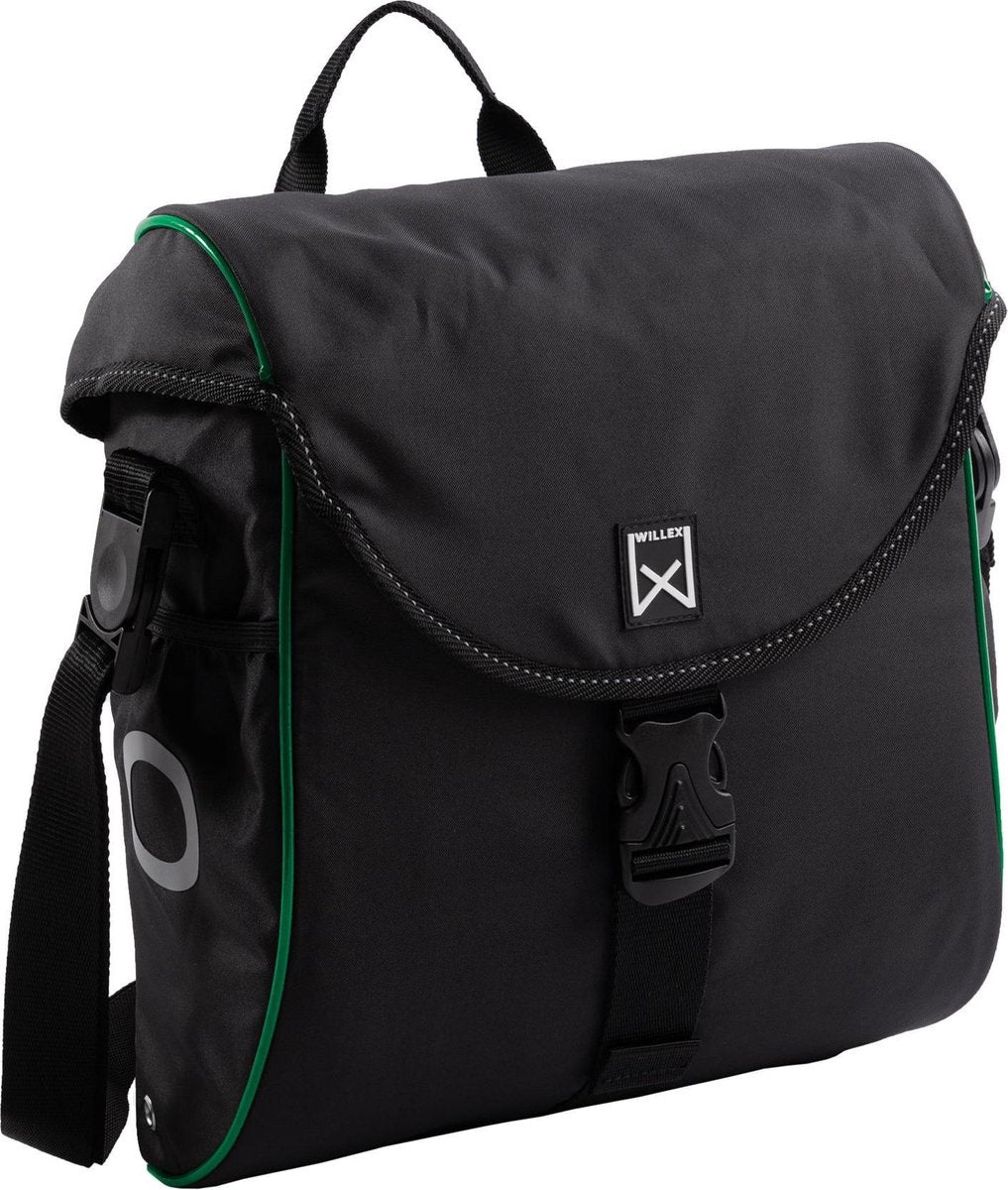 Willex 300 S Enkele Fietstas - 12 liter - Zwart/Groen