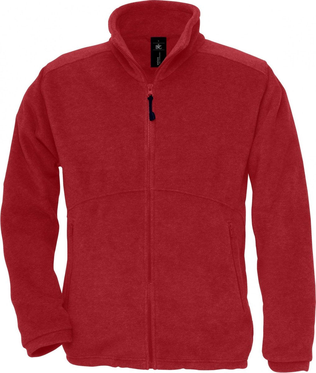 B&C Heren Icewalker+ Full Zip Fleece Top (Rood)
