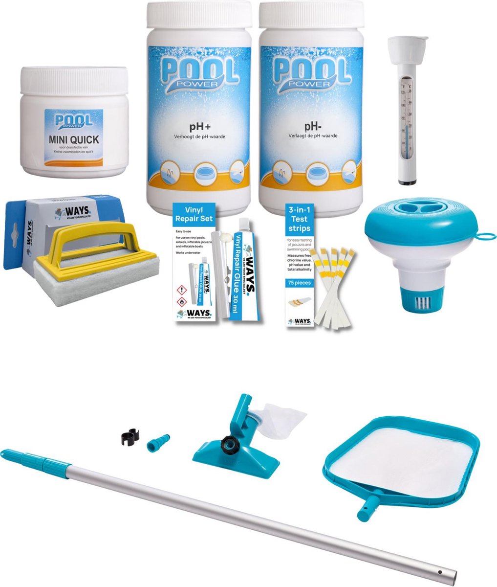 WAYS - Zwembad Onderhoud - Onderhoudspakket Small & Intex Onderhoudsset