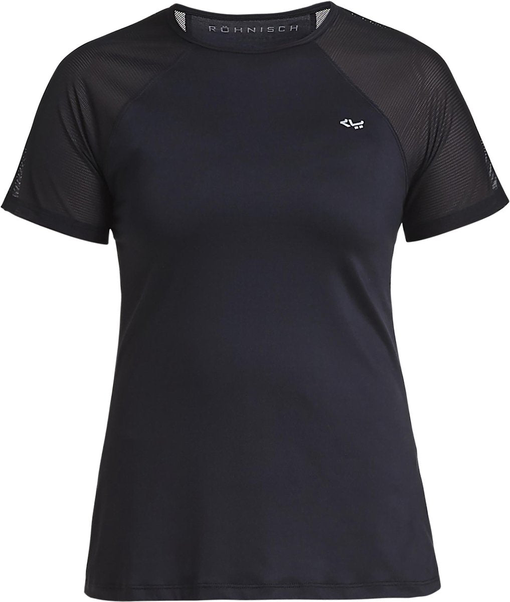 Röhnisch Run Tee Sportshirt Dames - Black - Maat S