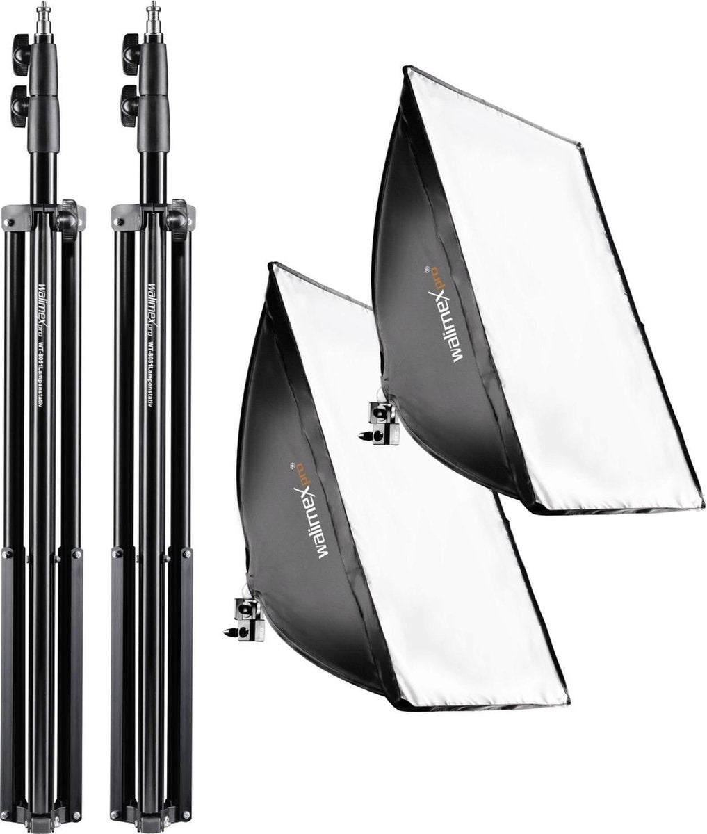 Walimex 20339 apparatuurset voor fotostudio Zwart