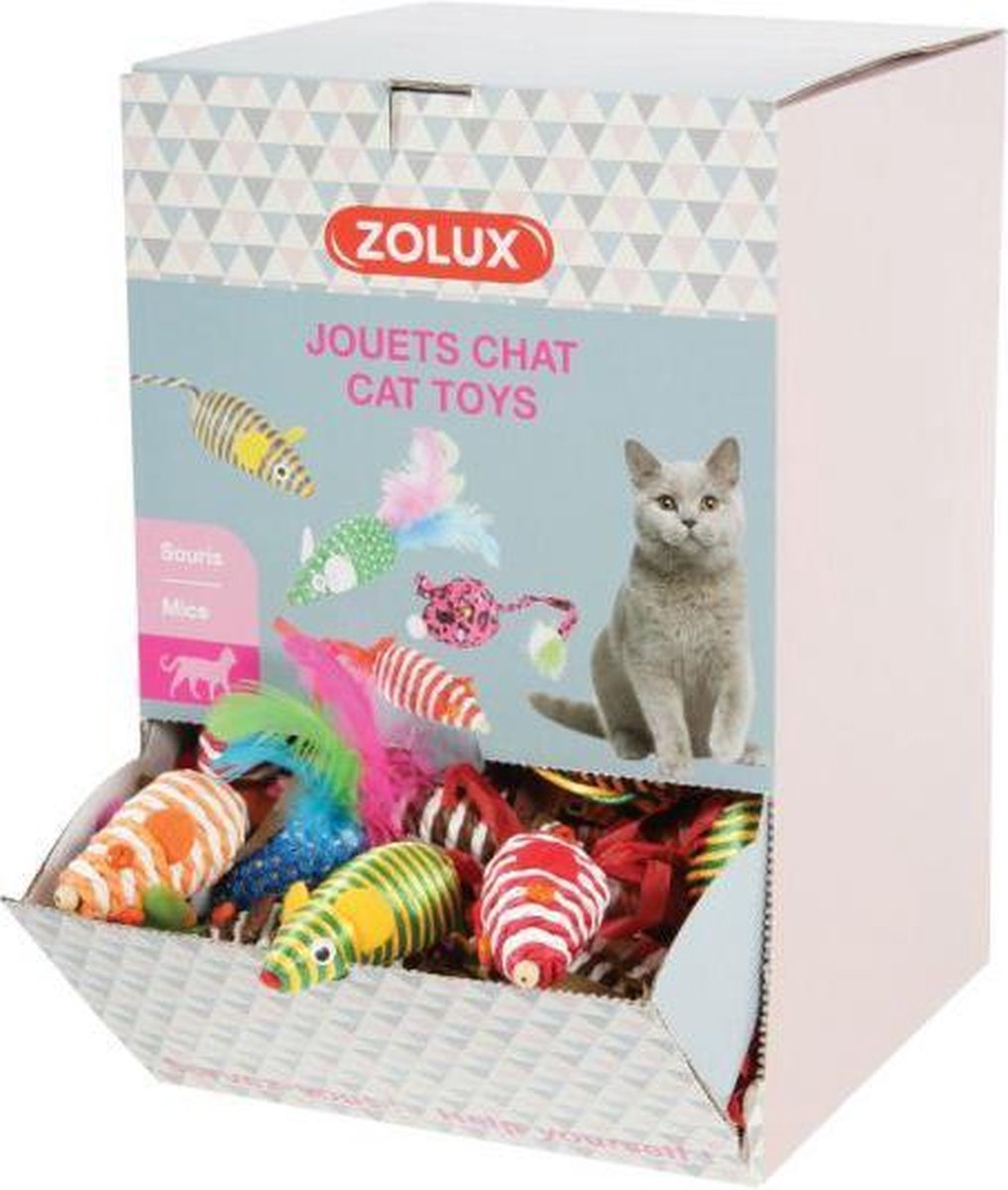 Zolux display speelmuizen kat assorti 132 st