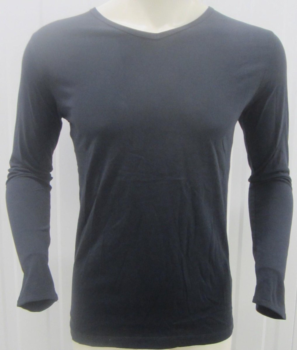 Moscow Basic Shirt - Donker Grijs - V Hals - Maat XL