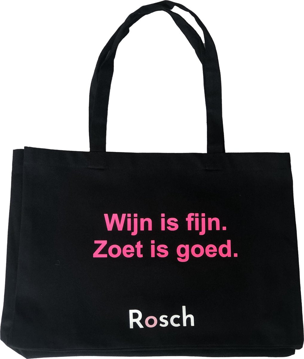 Rosch Boodschappen / Strand Shopper 'Wijn is fijn. Zoet is goed.'