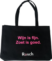 Rosch Boodschappen / Strand Shopper 'Wijn is fijn. Zoet is goed.'