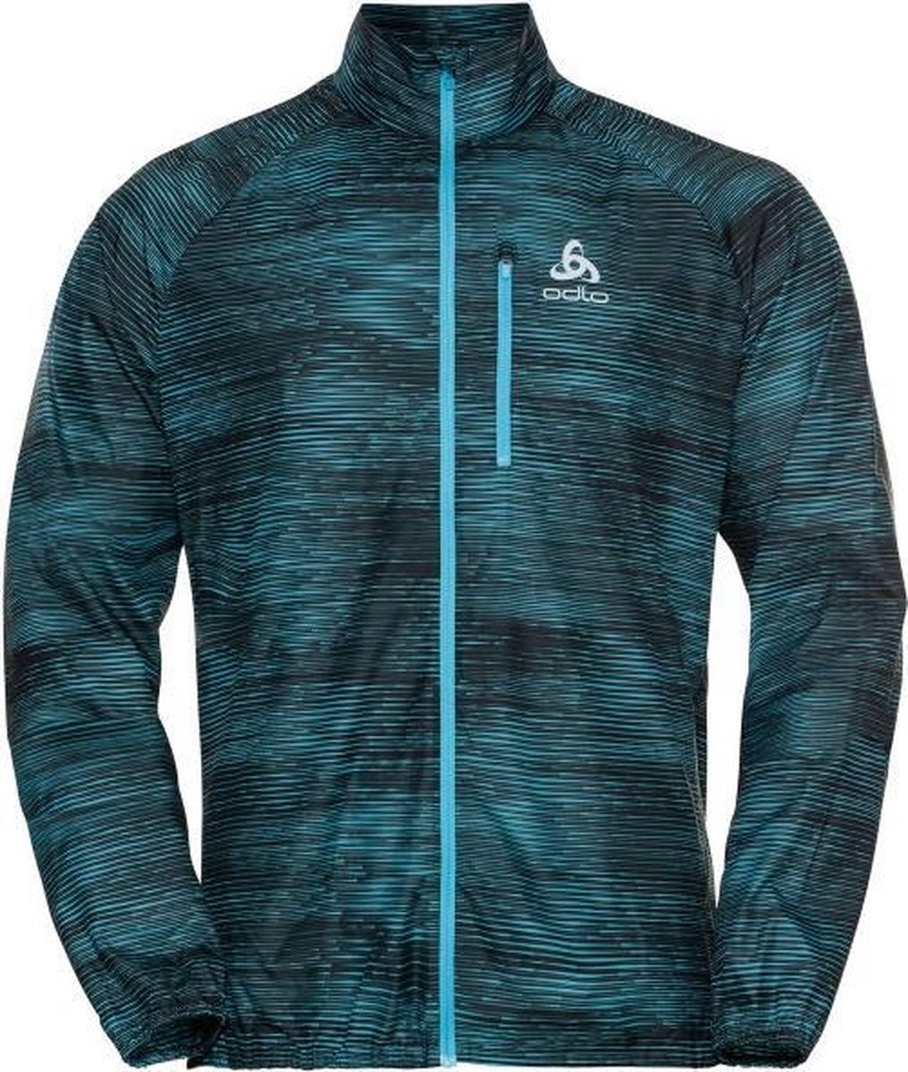 ODLO Zeroweight Print Jacket Heren - Blauw - maat M