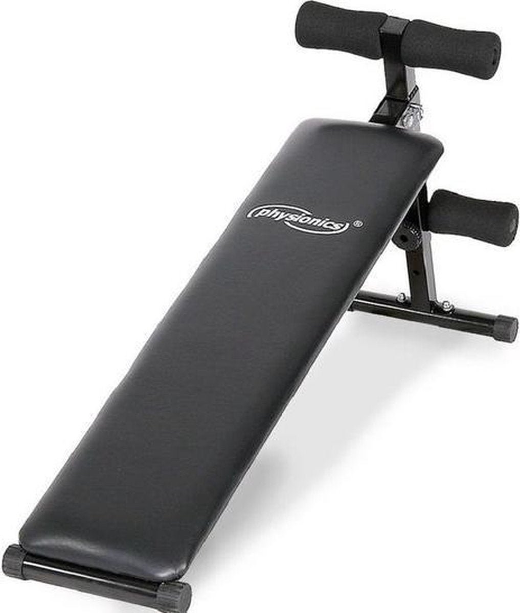 Buiktrainer sit-Up bank Inklapbaar met gevoerde beenfixeering