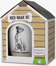 Mok - Hond - Cadeau - Rhodesian Ridgeback - Gevuld met een verpakte toffeemix - In cadeauverpakking met gekleurd lint