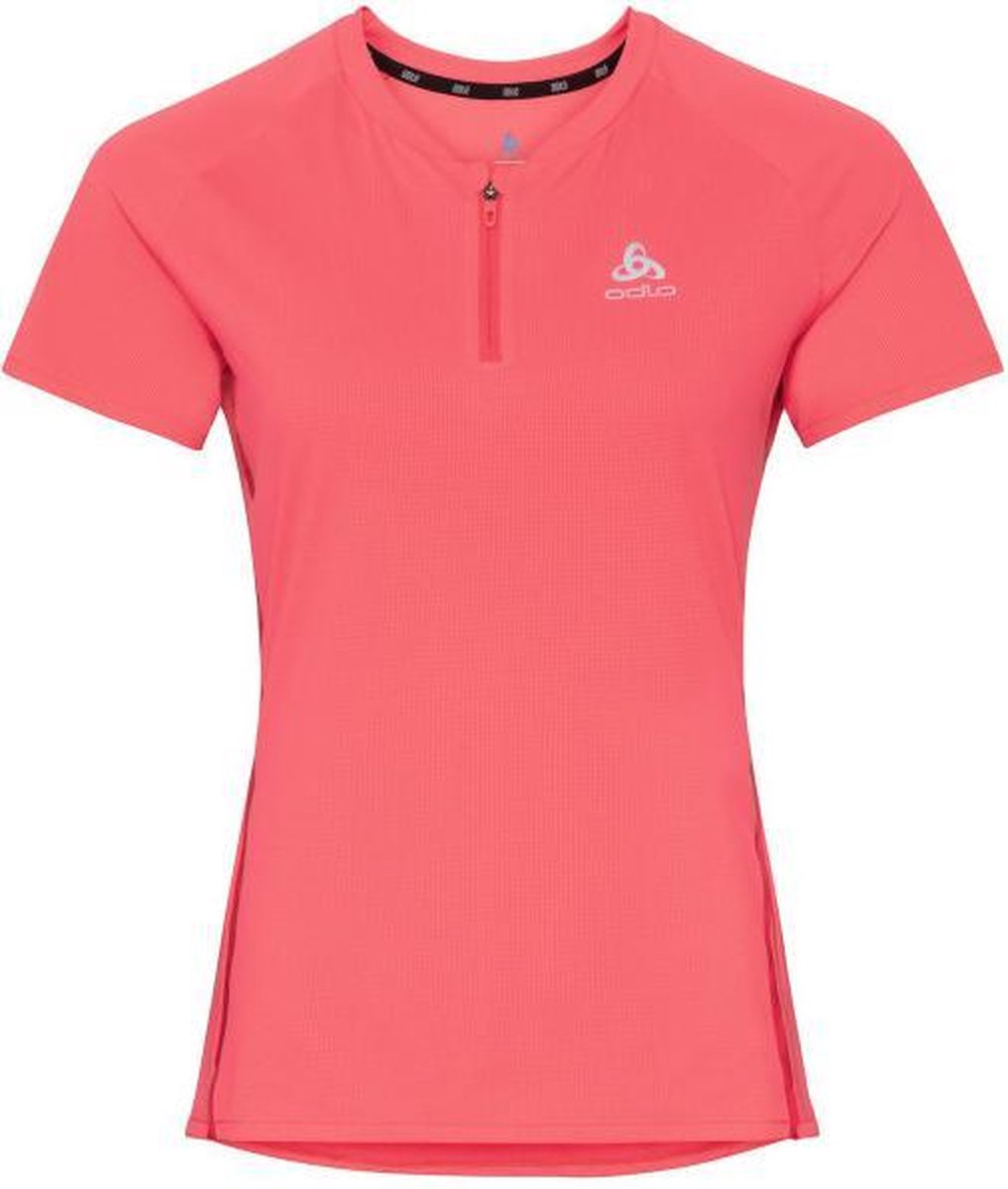 ODLO Trail Shirt Half-Zip Dames - roze - maat XL