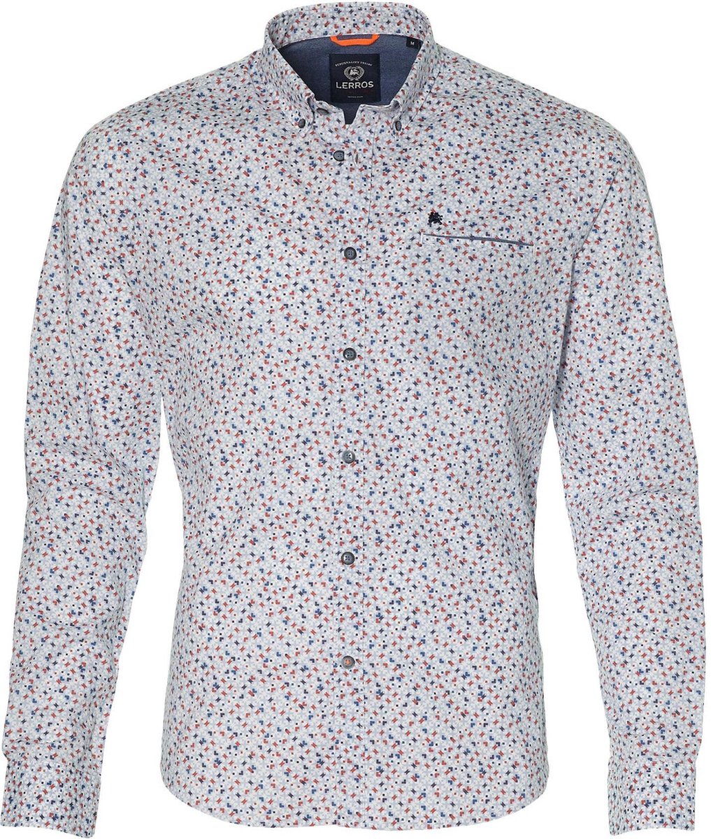 Lerros Overhemd - Modern Fit - Rood - 3XL Grote Maten