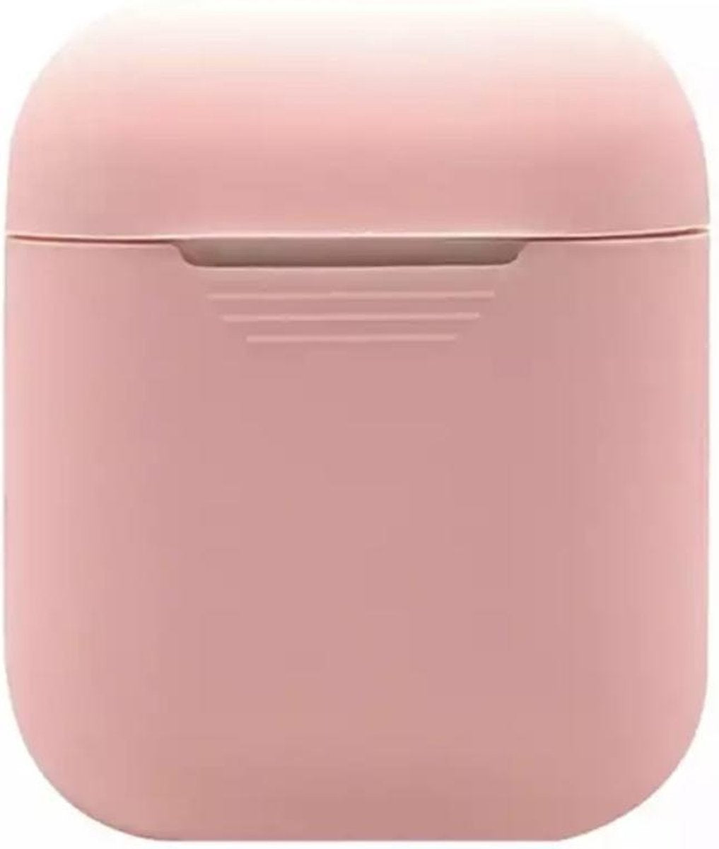 Siliconen Bescherm Hoesje Cover voor Apple AirPods Case - Airpods Hoesje Siliconen Case Roze (Pink)