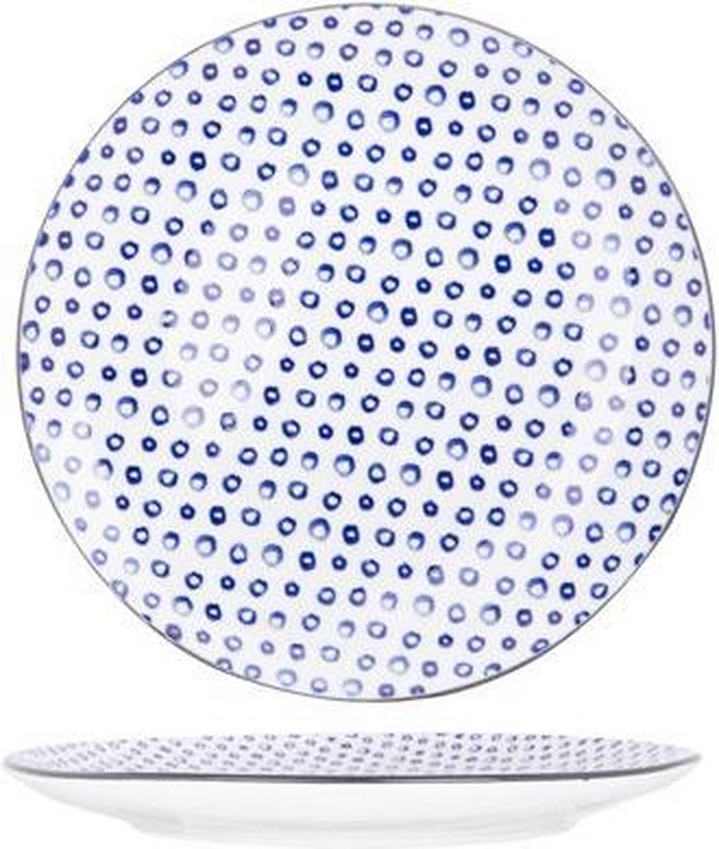 Tondo Blauw Dinerbord - Plat - Ø 26