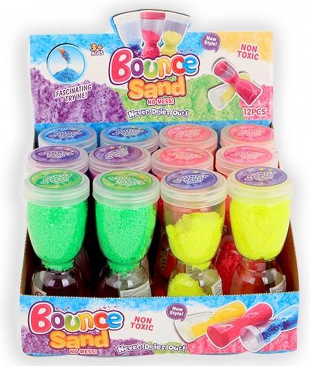 Fluffy zand Flow-go bounce zandloper 15 cm