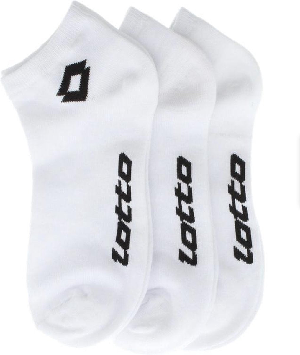 18 paar Witte LOTTO Sneakersokken Unisex Maat 43-46  BULK VOORDEEL!!