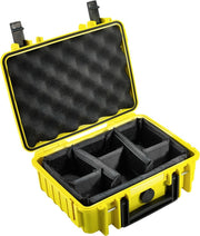 B&W International Type 1000 Outdoor Case incl. vakindeling - geel