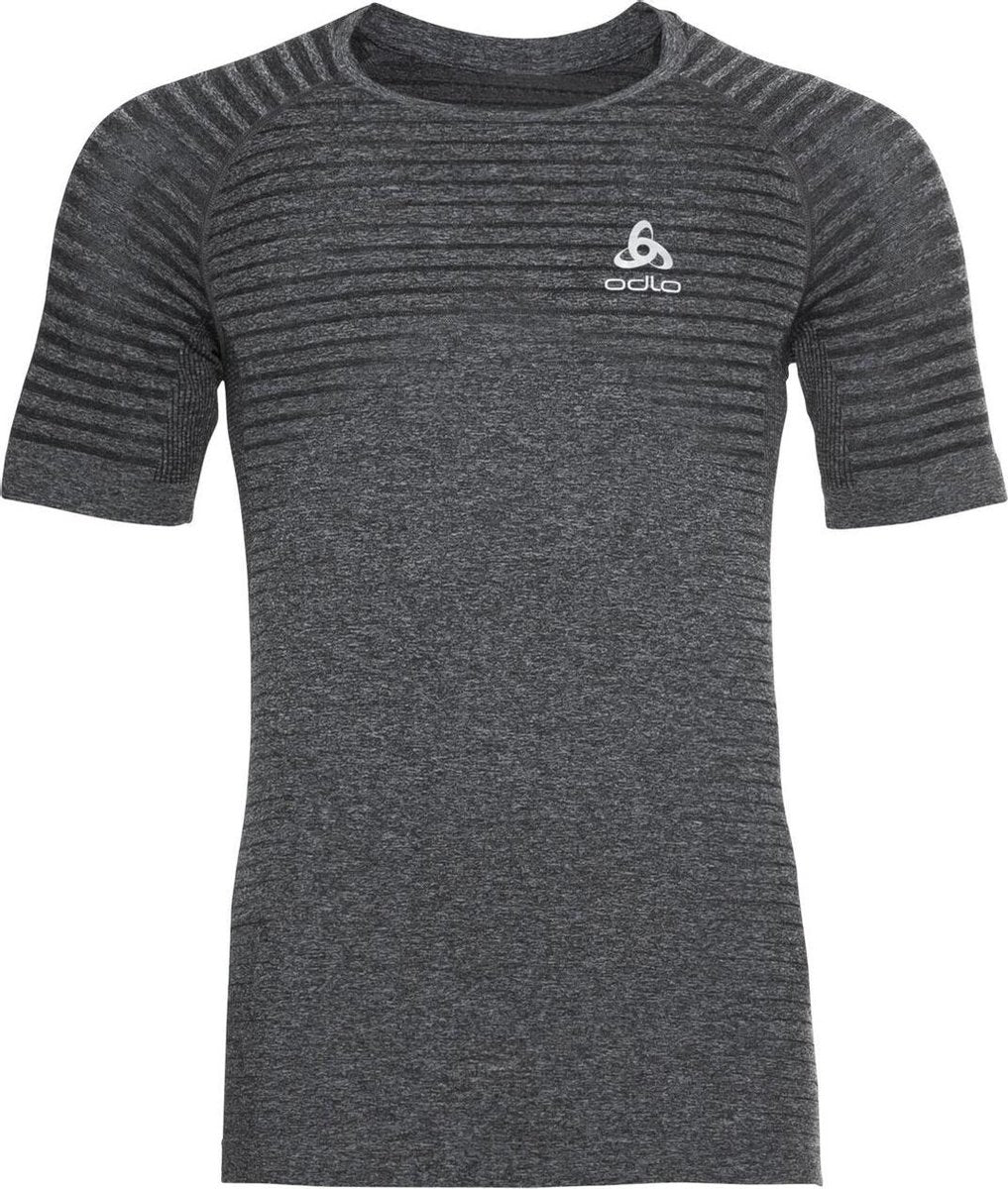 Odlo T-Shirt S/S Crew Neck Essential Seamless Grey Melange - Maat M