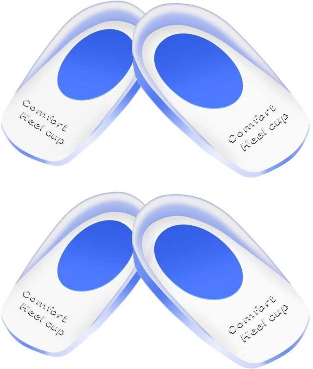Doodadeals® | hielspoorzolen | 2 paar  = 4 stuks |  Gelhak | Gelzolen Hielbescherming | Soft Gel | Inlegzolen | Blauw
