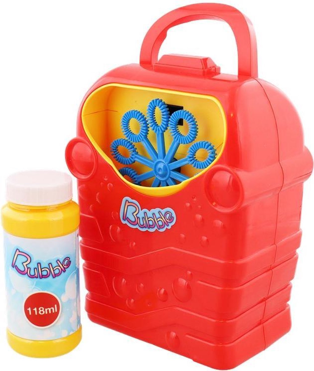 Bubble - bellenblaasmachine - rood - inclusief bellenblaas118 ml